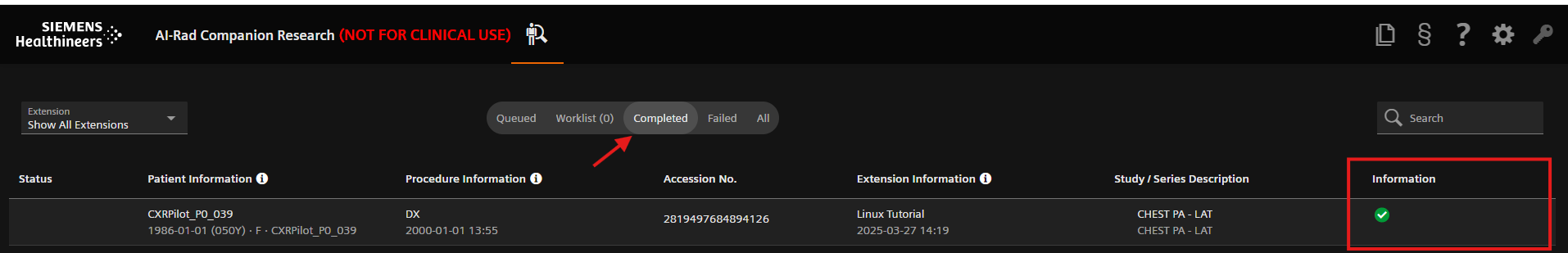 Case finished processing
